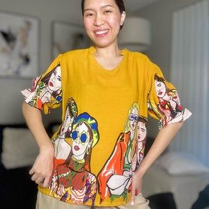 Reese V-Neck Top | lightweight | spring outfit | MUSTARD